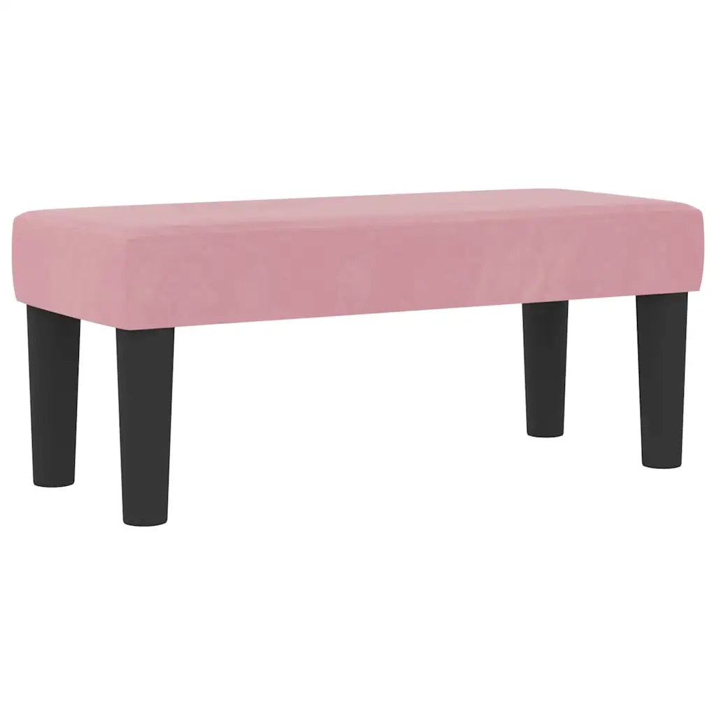Letto a molle con materasso Rosa 90 x 200 cm Velluto