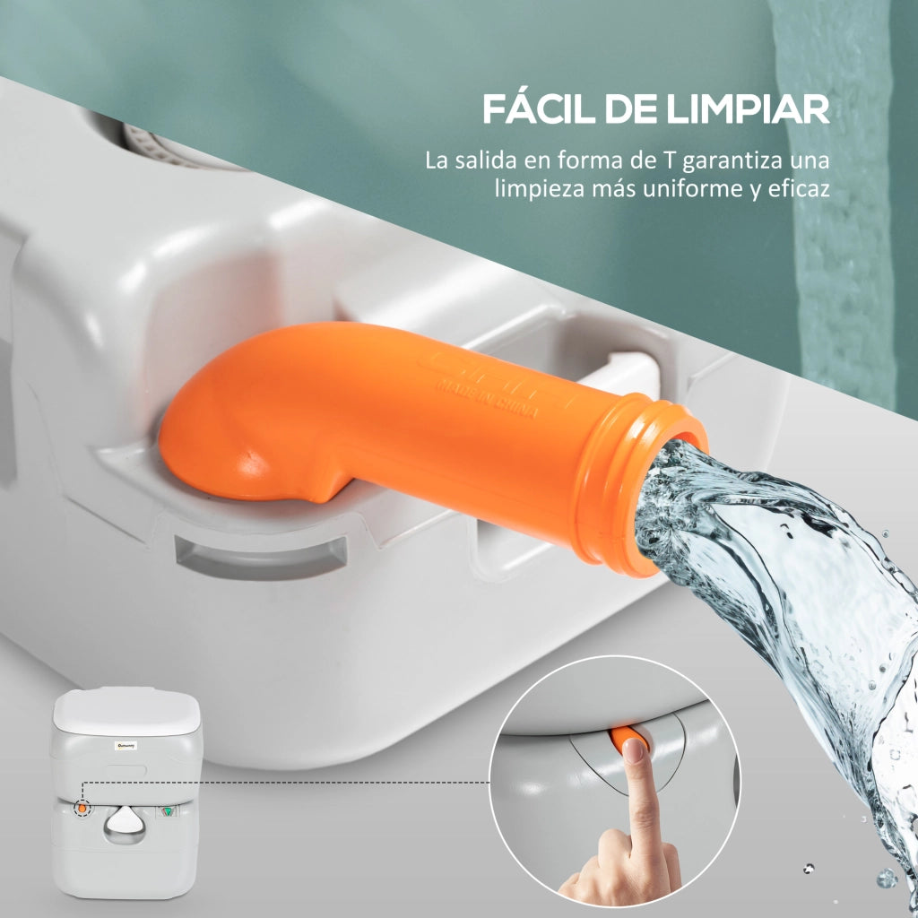 WC Portatile 20L ¨C Xylo ¨C Indicatore Livello Grigio 33x40x43cm