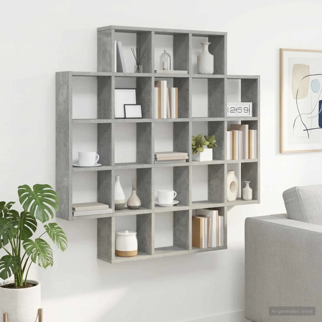 Scaffale da parete Grigio Cemento 100 x 13 x 100 cm 8012247