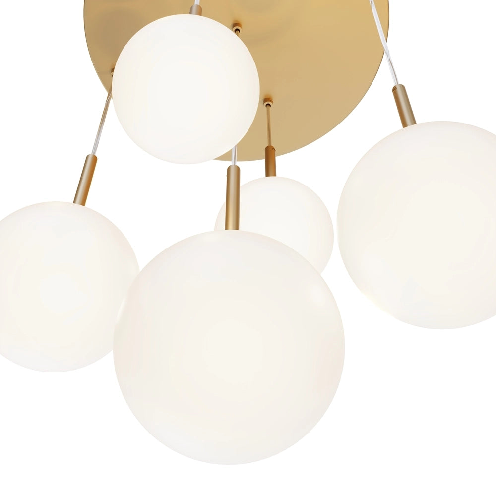 Lampada a sospensione Maytoni Basic Form 5 luci ottone oro