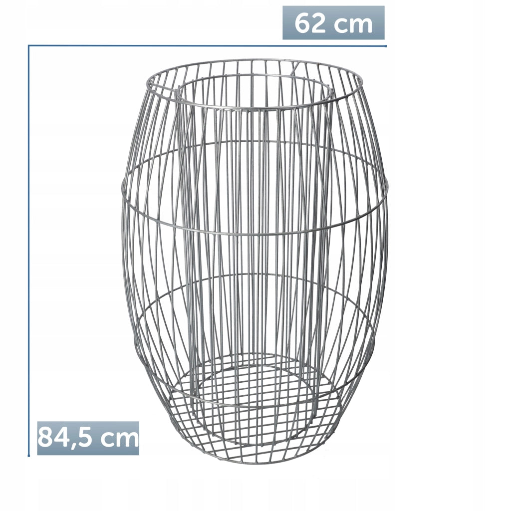 Vaso per gabbioni KADAX, copertura per gabbioni, cestello in acciaio, filo per gabbioni zincato da 87 cm