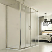 Box Doccia 3 lati 80x170x80 CM H198 stampato C mod. Young Trio 2 Ante