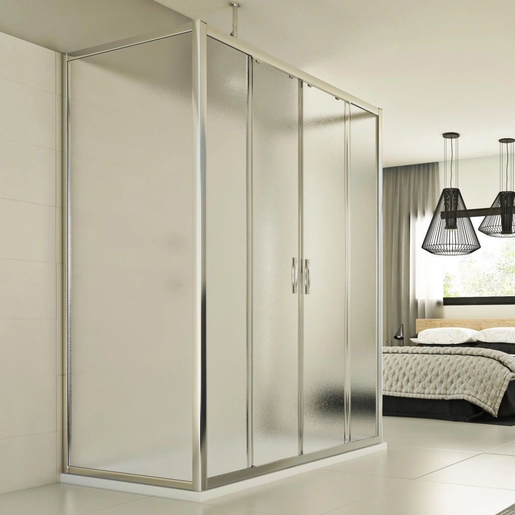 Box Doccia 3 lati 80x170x80 CM H198 stampato C mod. Young Trio 2 Ante