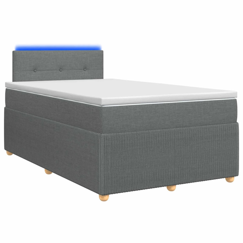 Letto box spring con materasso Grigio Scuro 120 x 200 cm 3452905