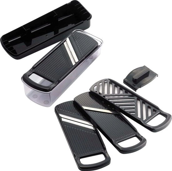 Set di macchina per tagliare - 4 tipi di preparazione - compatta - taglio julienne - tenuta per grattugia - forno per verdure Tsubamesanjo