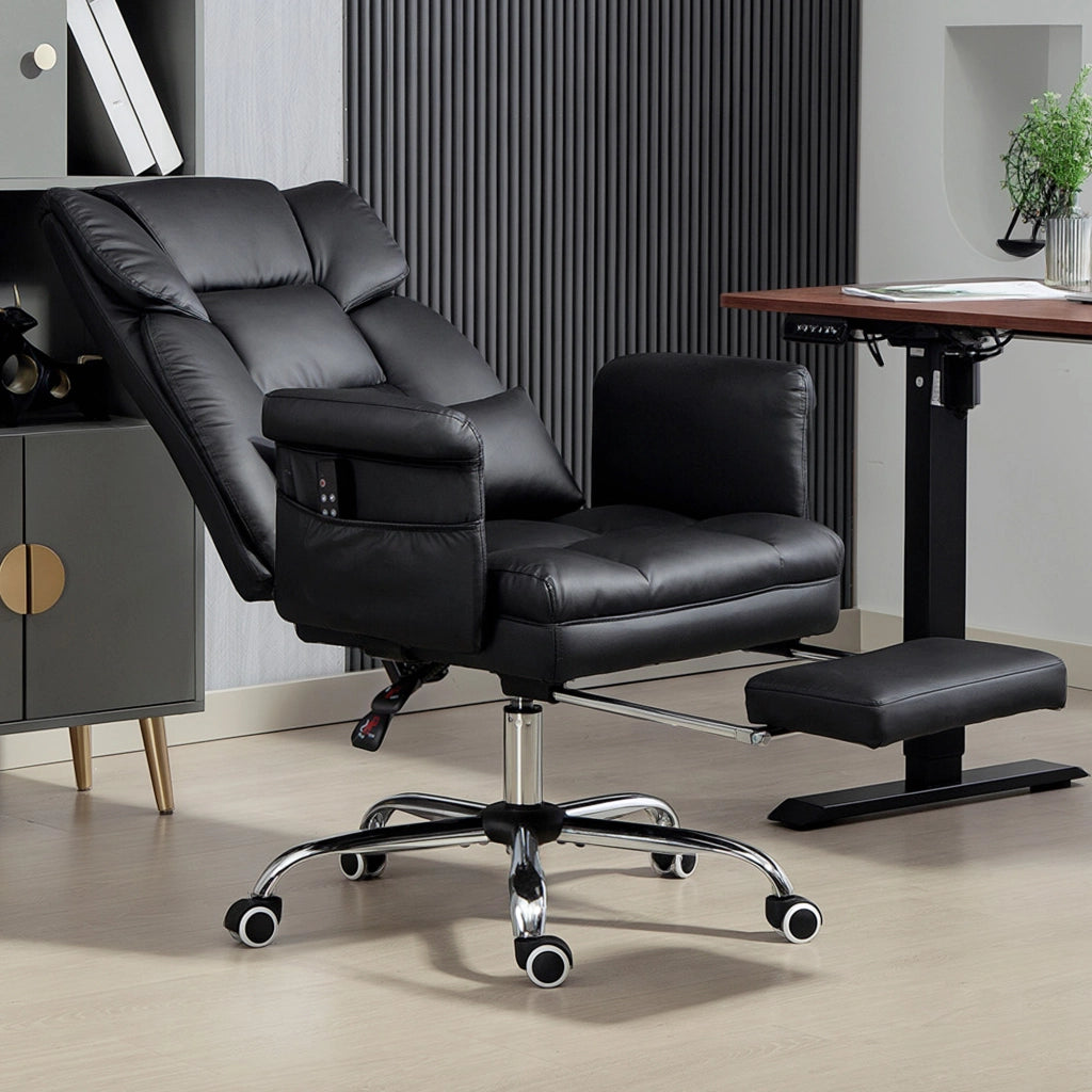 Sedia da ufficio con massaggio ¨C zephmum ¨C struttura nera
