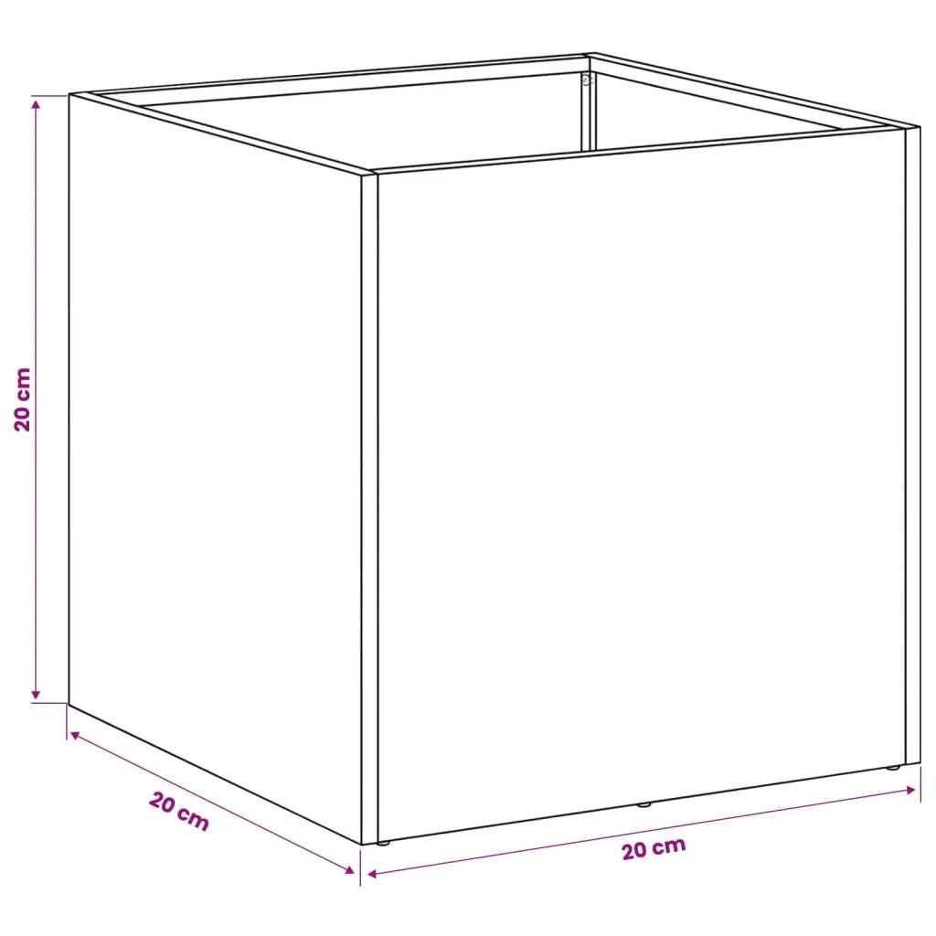 Vaso da giardino Argento 20 x 20 x 20 cm Acciaio Inox 8004932