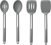 Set di spatole e cucchiai in silicone - 4 pezzi (grigio 4)
