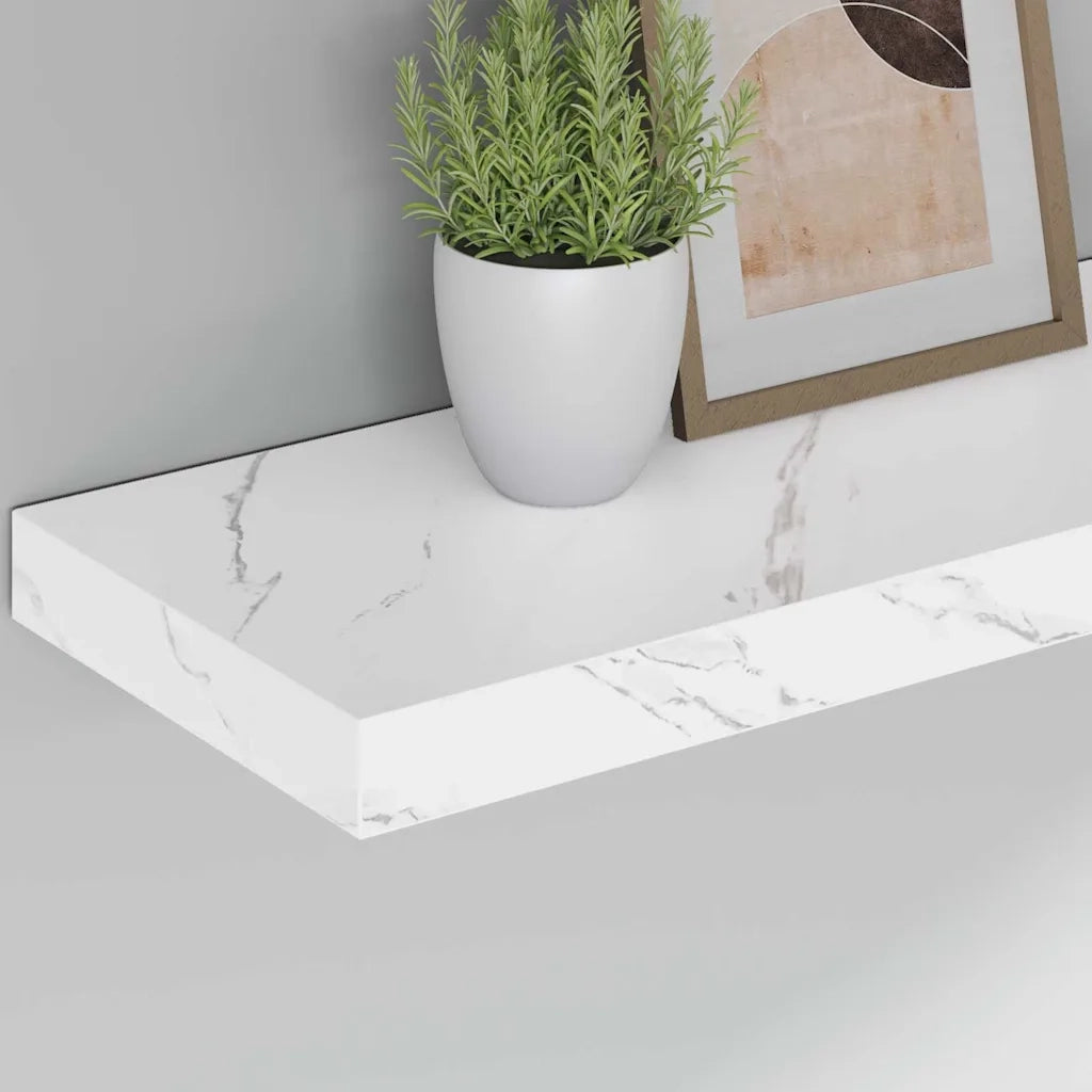 Scaffale da parete 4 pcs Marmo Bianco 60 x 23 x 4 cm 42019970