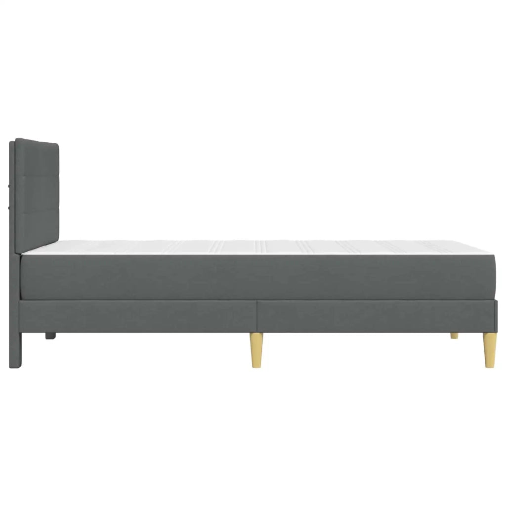 Struttura del letto Grigio scuro 90 x 190 cm Poliestere 3414930