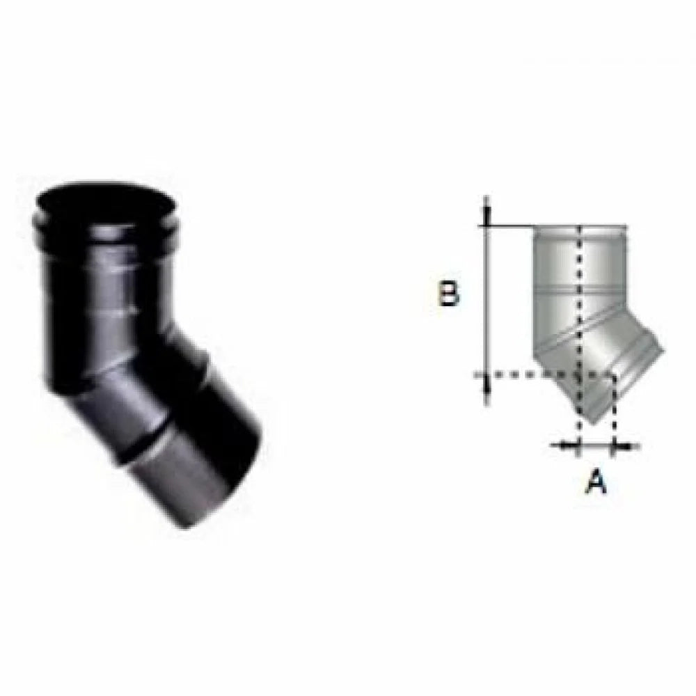 Curva 45 inox nero d.080 b08wymt 3pf
