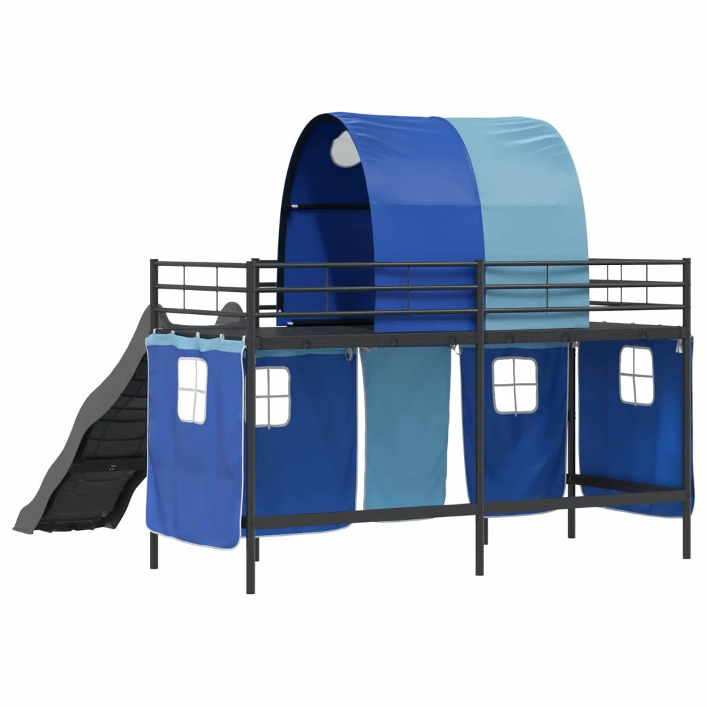 Struttura del letto loft per bambini-Giroletto per bambini Nero e Blu 75 x 190 cm 310016