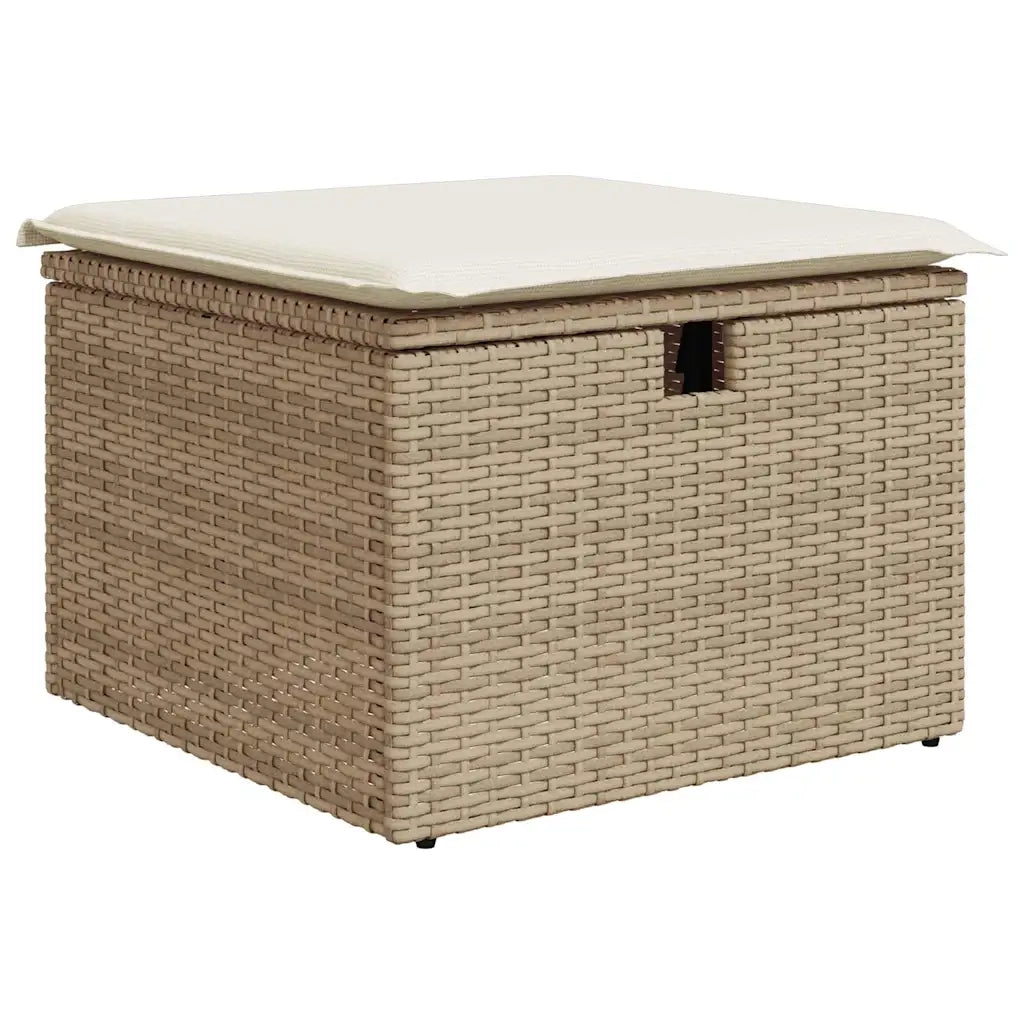 Set Divano da Giardino 8 pz con Cuscini Beige in Polyrattan 3325434