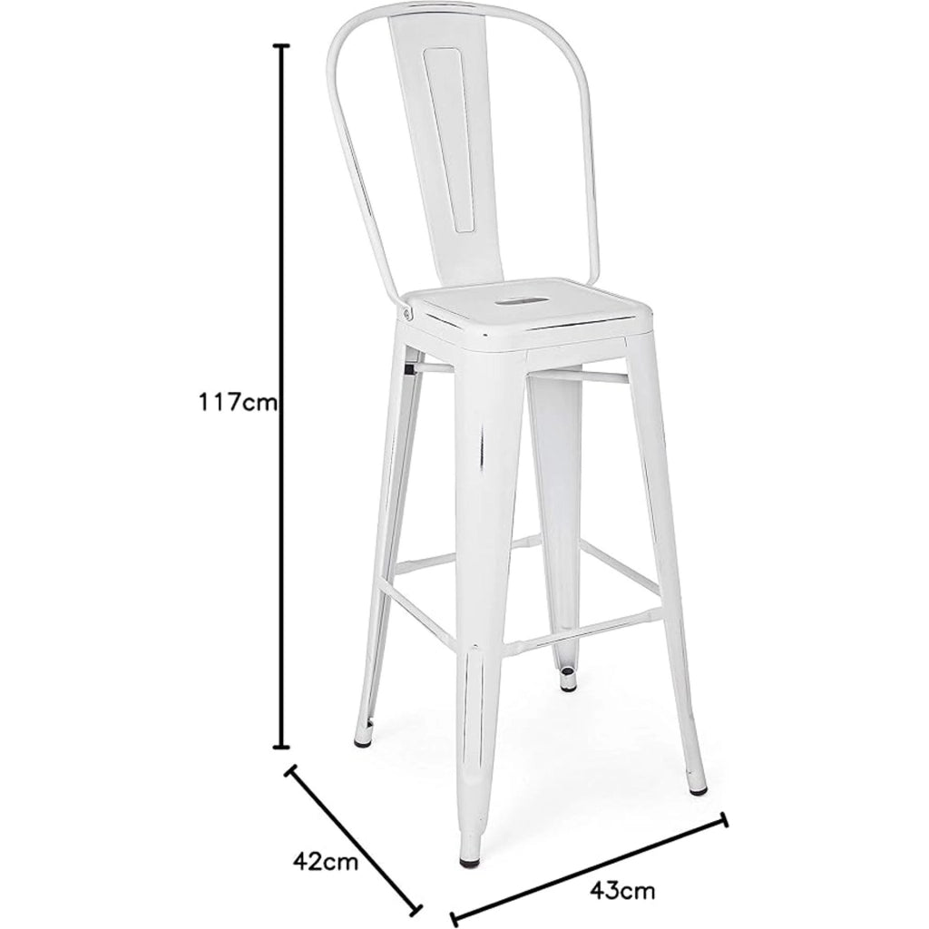 Sgabello bar c-sch minnesota bianco - ant