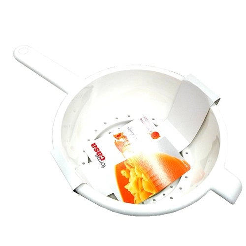 Scolapasta con manico Ø 24 cm colore bianco