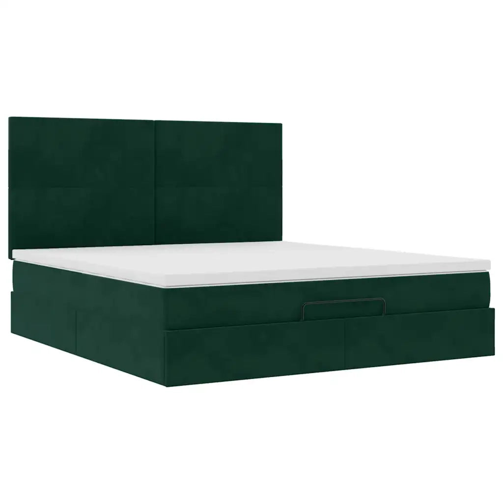 Struttura Letto Pouf con Materassi 160x200 cm Velluto 3313412