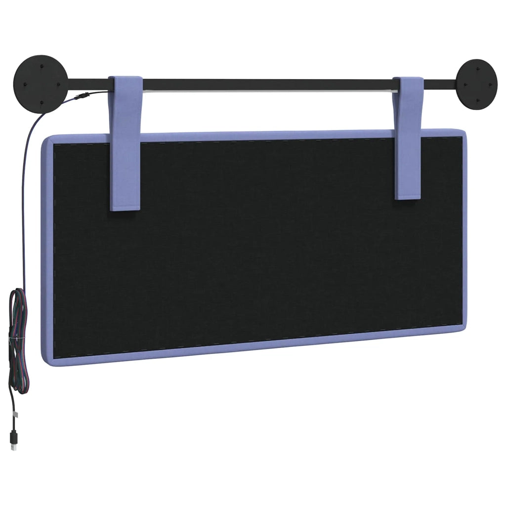 Testiera sospesa Con luce LED Blu jeans Tessuto 3424356