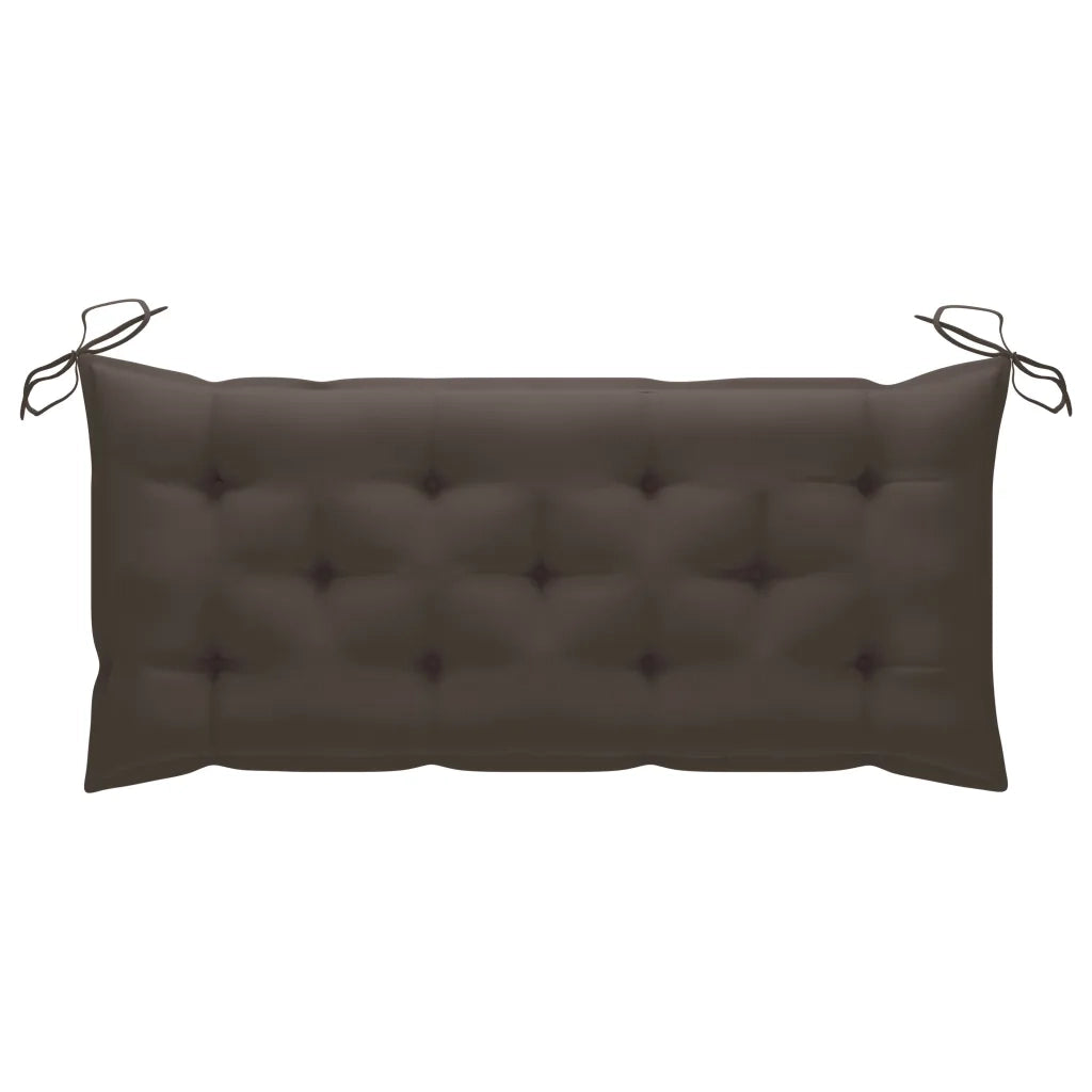 Panchina da Giardino | Panca da Giardino Pieghevole con Cuscino 118 cm in Bamb¨´