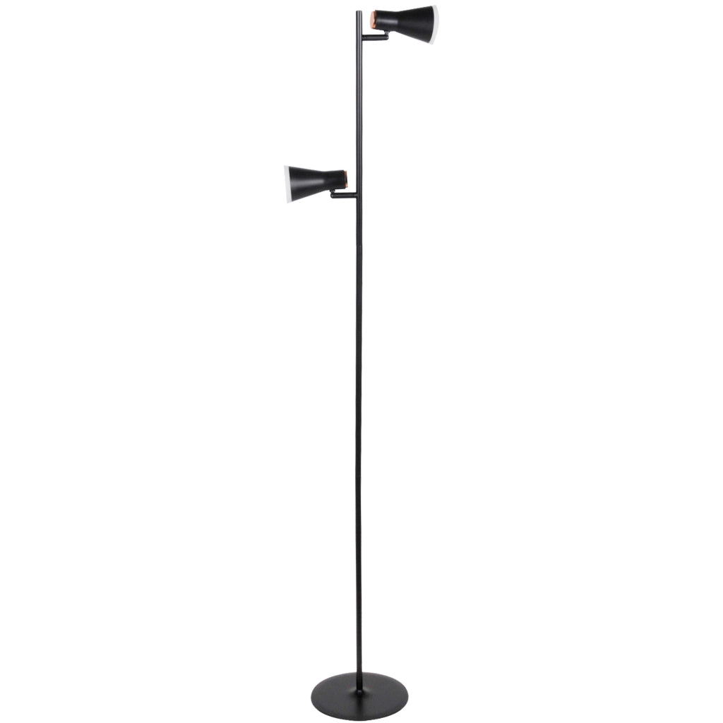 Lampada da terra LED nera 3000K Berg Polux 318411 7W