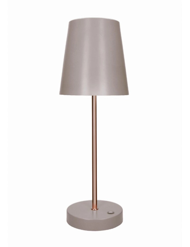 Lampada led Touch Altair Tortora/rose gold metal