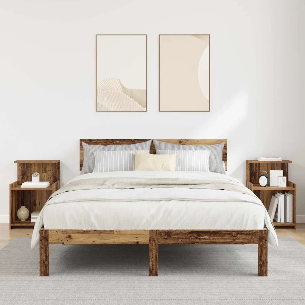 Armadio da Notte 2 pcs Legno vecchio 40 x 35 x 60 cm 875135