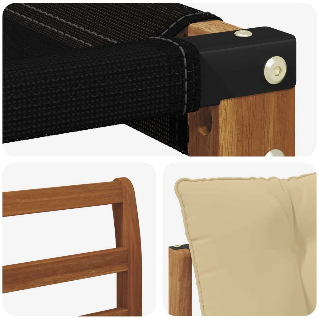 Set di divani da esterno con cuscino 7 pcs Naturale e Beige 3369676