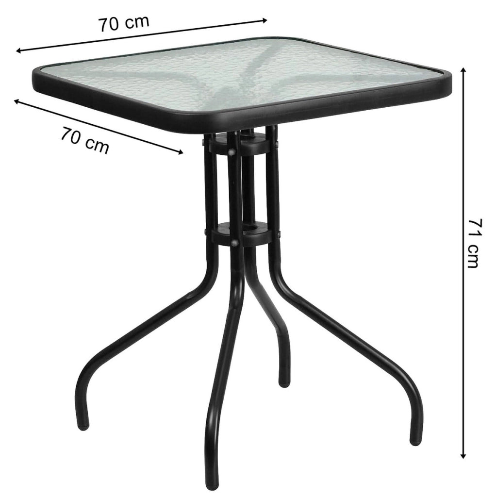 Set da Giardino Island e Sofia con Tavolo e 4 Sedie Grigio Scuro