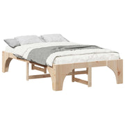 Letto matrimoniale | Letto per adulti | Struttura del letto Marrone 120 x 200 cm Pino massello