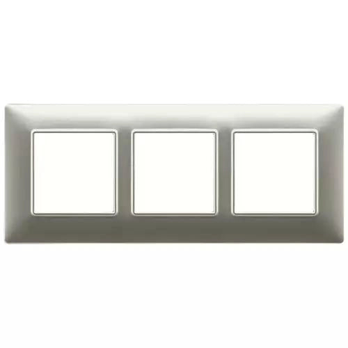 VIMAR PLANA - PLACCA 6M (2+2+2) INT57 NICHEL OPACO