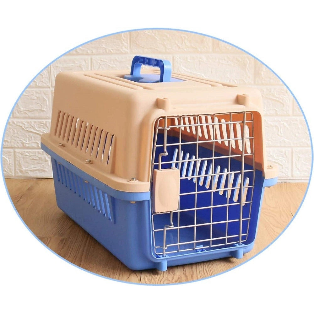 Trade Shop - Trasportino Per Animali Trasporto Gatti Cani Gabbia Viaggio Portatile 66x47x46cm -