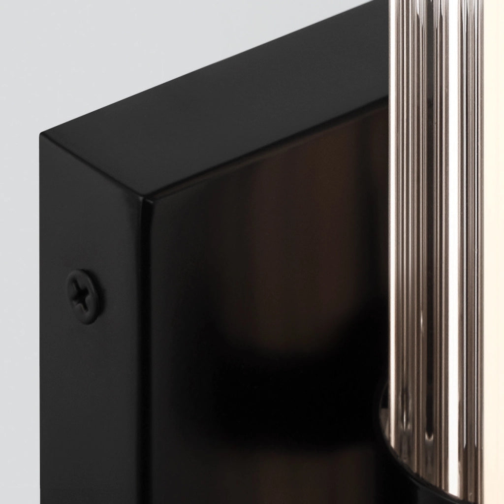 Applique LED esterna Fayton nera 35cm 14W 3000K IP44