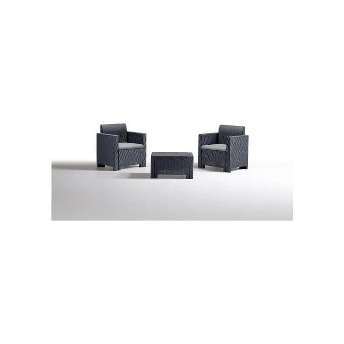 Bica 9073.4 Set Nebraska Salottino 2 Posti Antracite 155x150x79cm