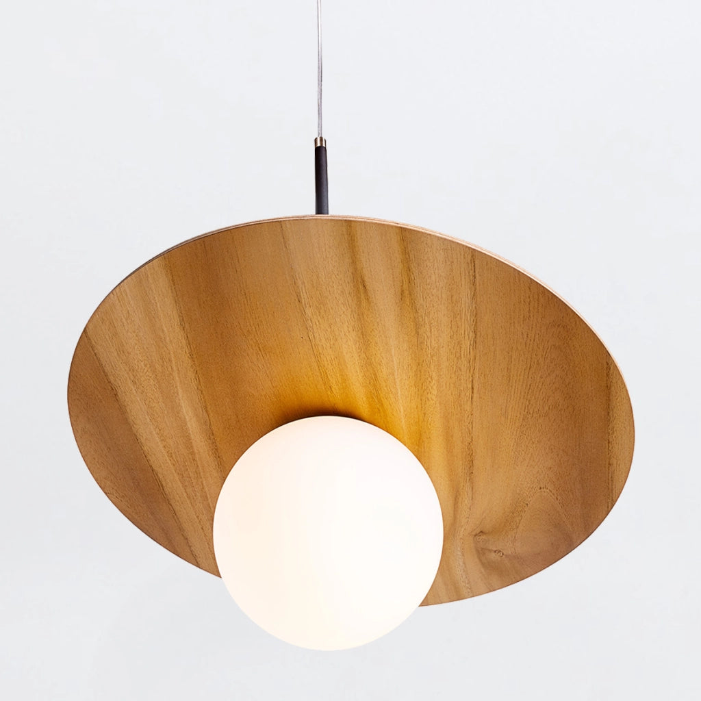 Lampada a sospensione Orbit teak Ø40 E27 Quintiesse