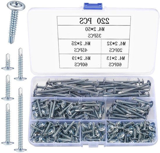 Assortimento di viti autoalunganti 220 pz.