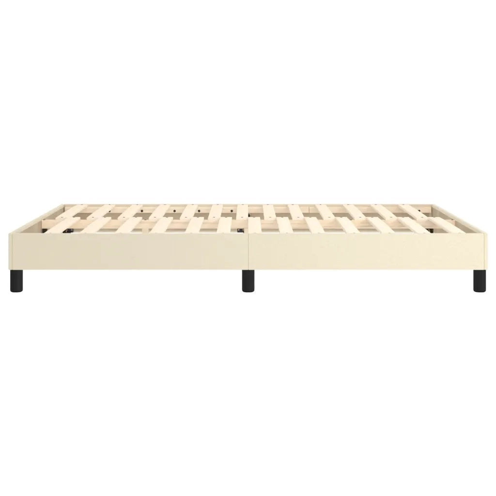 Struttura Letto a Rete a Molle Crema 140x190 cm in Similpelle