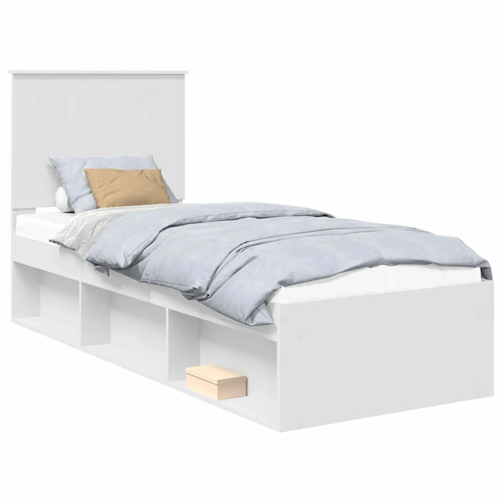 Struttura del letto Bianco 75 x 190 cm Pino massello 3411073