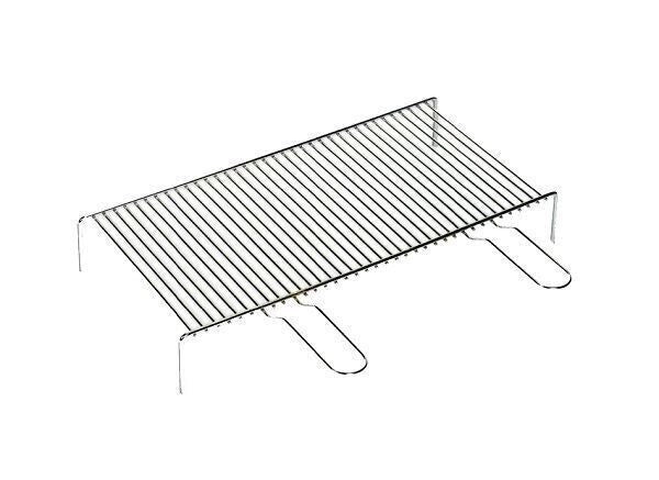 Graticola in filo di acciaio cromato, pesante, per camino barbecue campeggio, made in Italy 70x40 cm
