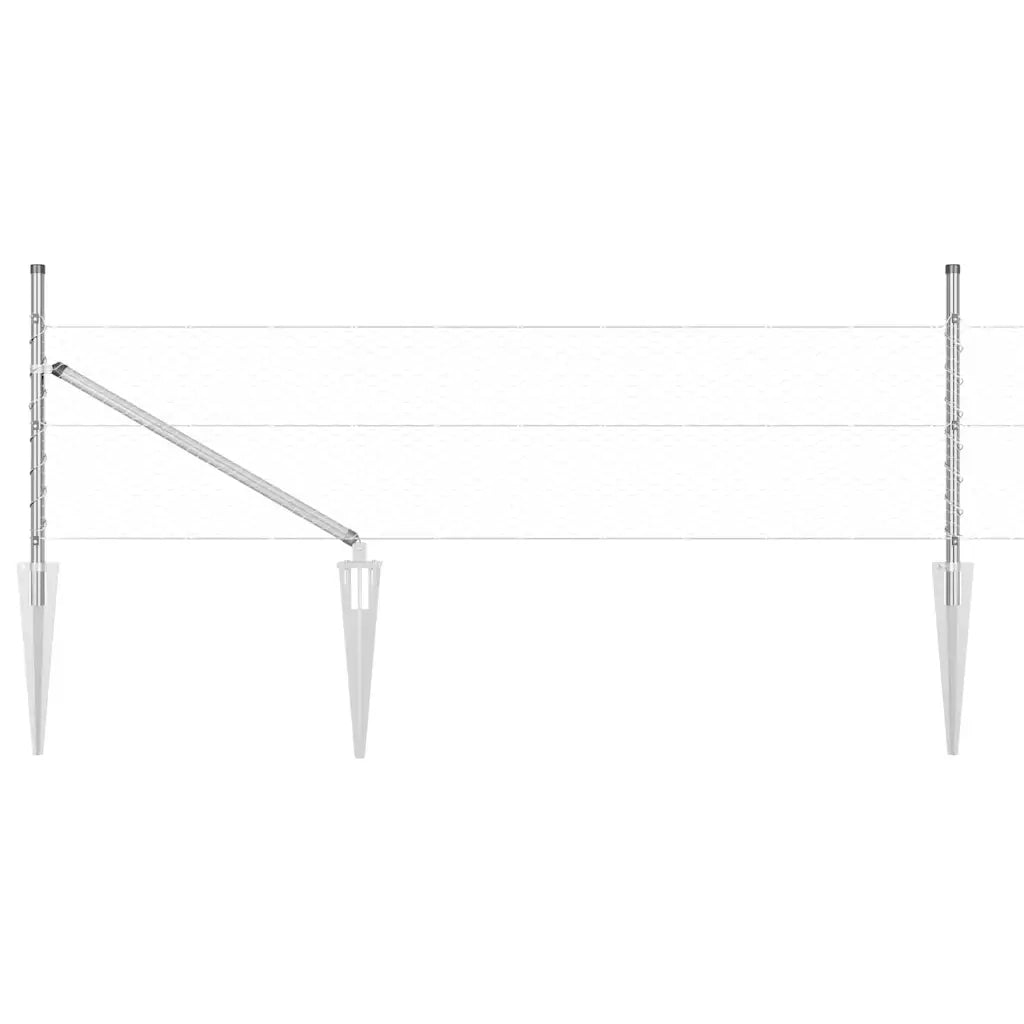 Palo della recinzione Argento 3353401