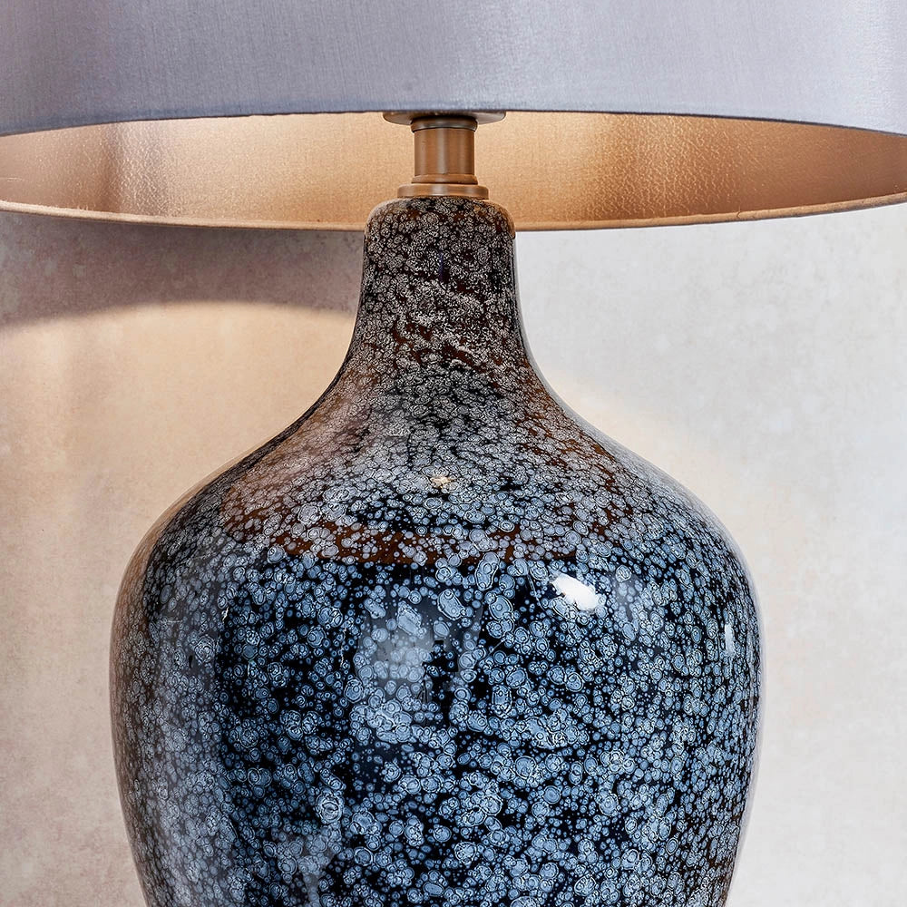Lampada da tavolo decorativa ILSA Endon vetro nero/grigio E27 40W