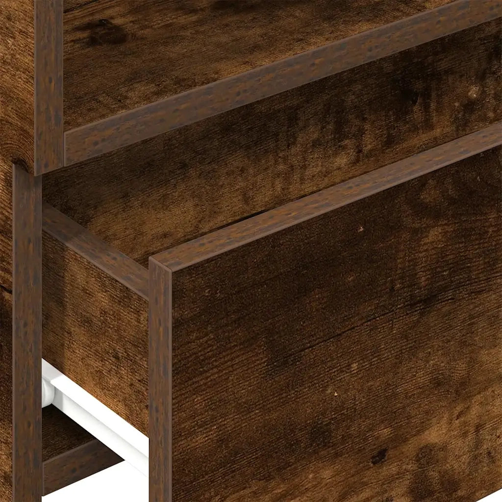 Comodino a Muro Rovere Fumo 45x26x28,5 cm 858604