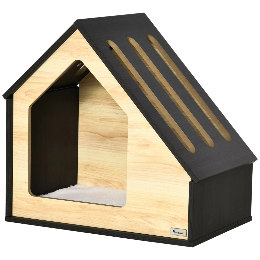 Casetta per Cani Interna con Cuscino ¨C Minimal ¨C Marrone 60x40x59