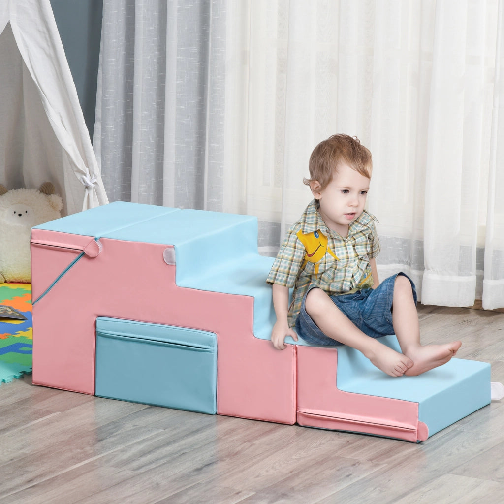 Casetta per Bambini con Scala ¨C Minimal ¨C Rosa e Blu 86x49x47 cm