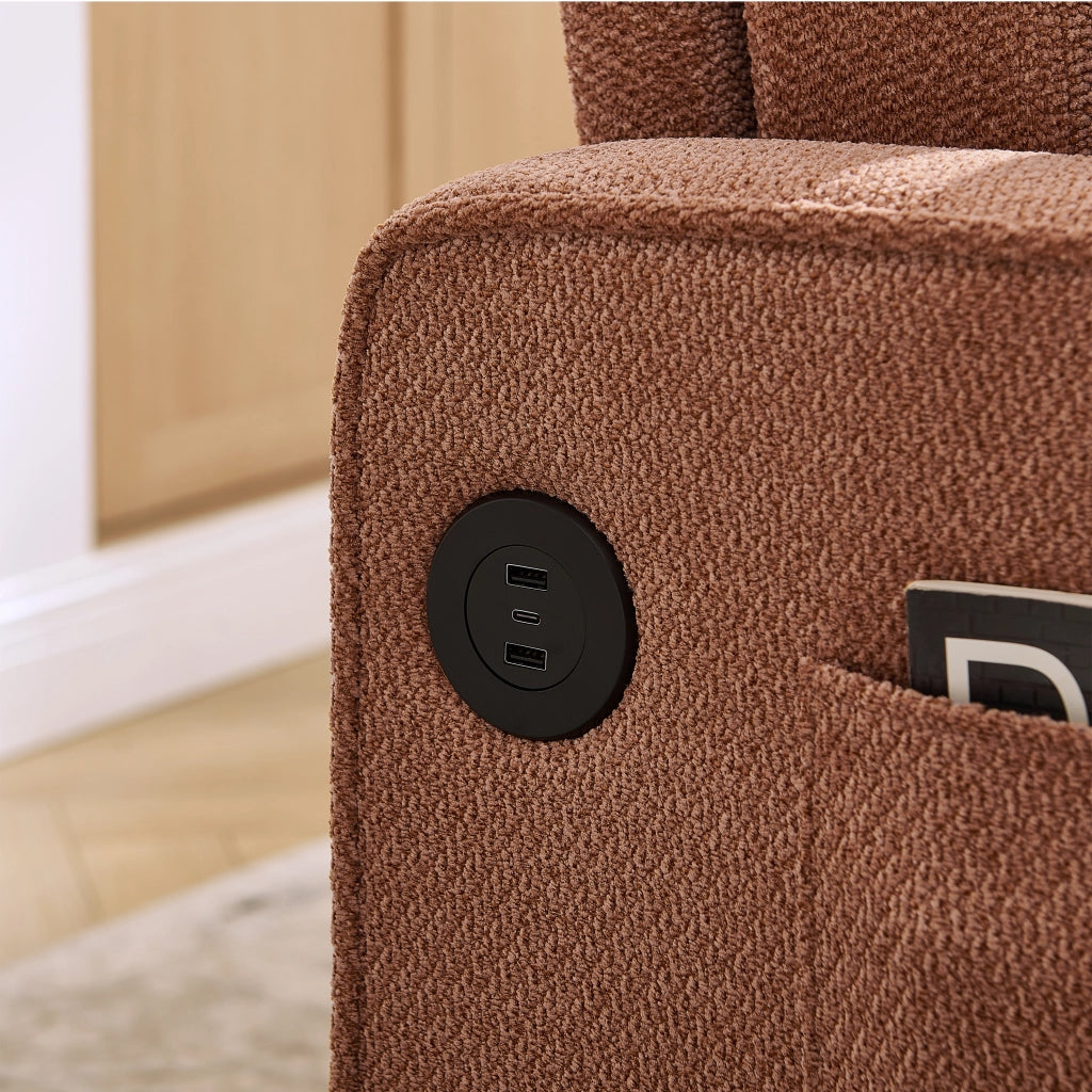 Divano Letto 2 Posti con USB ¨C Xylo ¨C Arancione