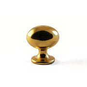 Pomolo ovale in ottone - Ã˜ 25 mm. - lucido