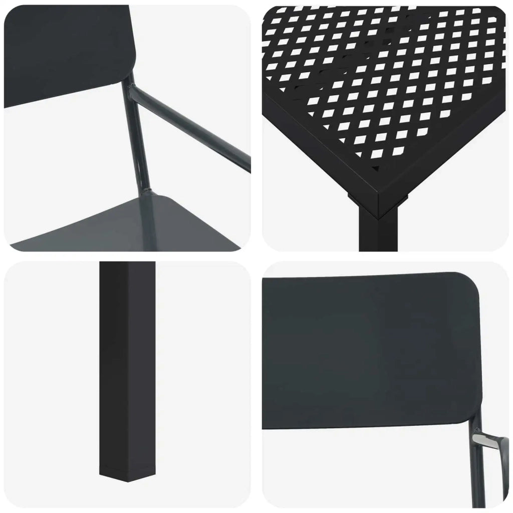 Set Mobili da Esterno 7 pz Antracite Acciaio 3422873