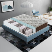 Materasso Singolo 80x190 a molle insacchettate, altezza 23 cm , 3 cm memory foam, ortopedico, 800 molle insacchettate, zone di comfort