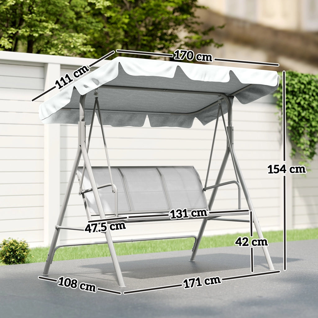 Divano da Giardino 3 Posti ¨C Minimal ¨C Grigio