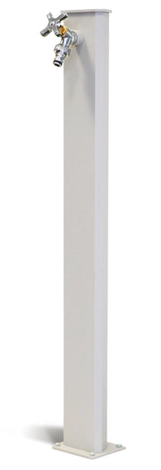 Fontana da Giardino con Rubinetto in Acciaio e Alluminio Cork Bianco Grigiastro