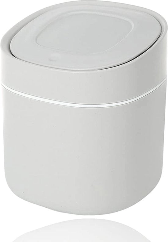 Afvalemmer con coperchio per bagno, cucina e ufficio - Portatile e compatta cassa per rifiuti