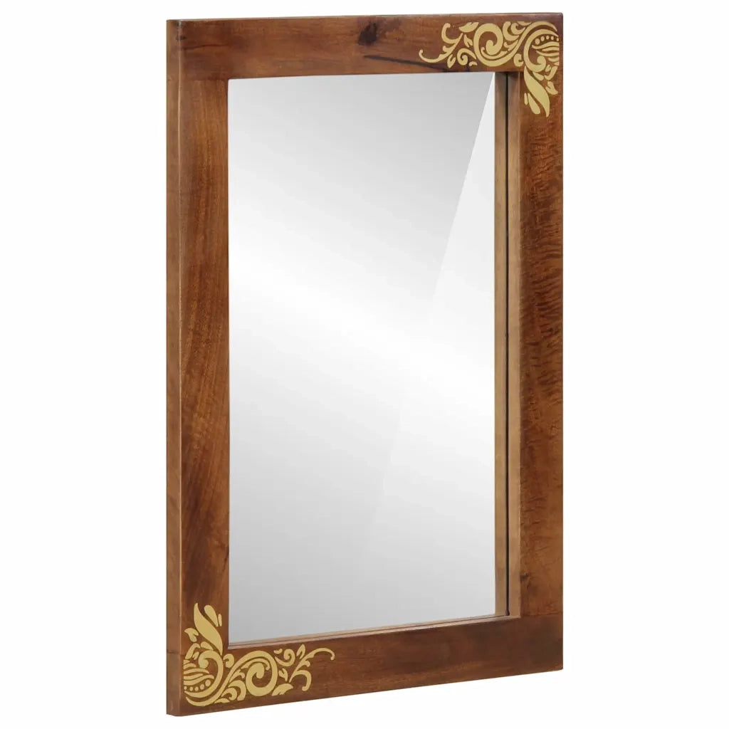 Specchio da Bagno | Specchio decorativo con specchio Marrone miele 70 x 50 x 2,5 cm
